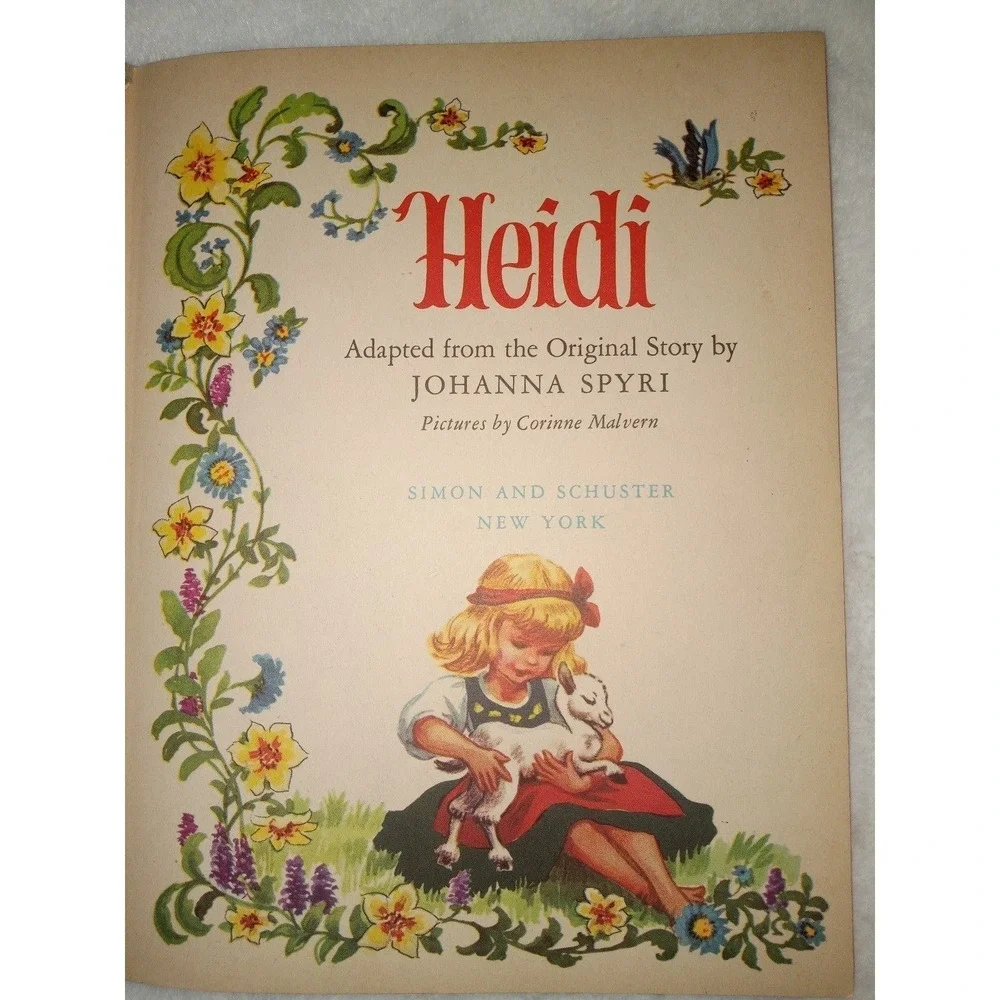 1954 1st Printing Vintage A Little‎ Golden Book Heidi